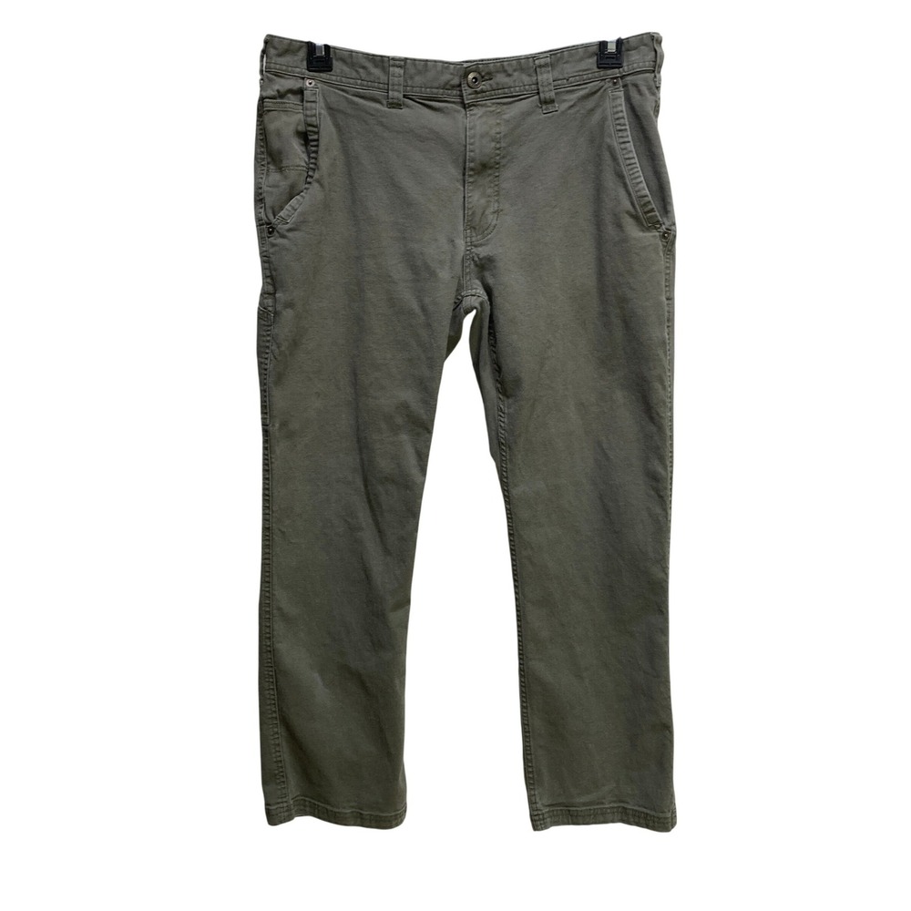 Eddie Bauer Mens Classic‎ Fit Canvas Utility Pant Olive Green 36x28 actual
